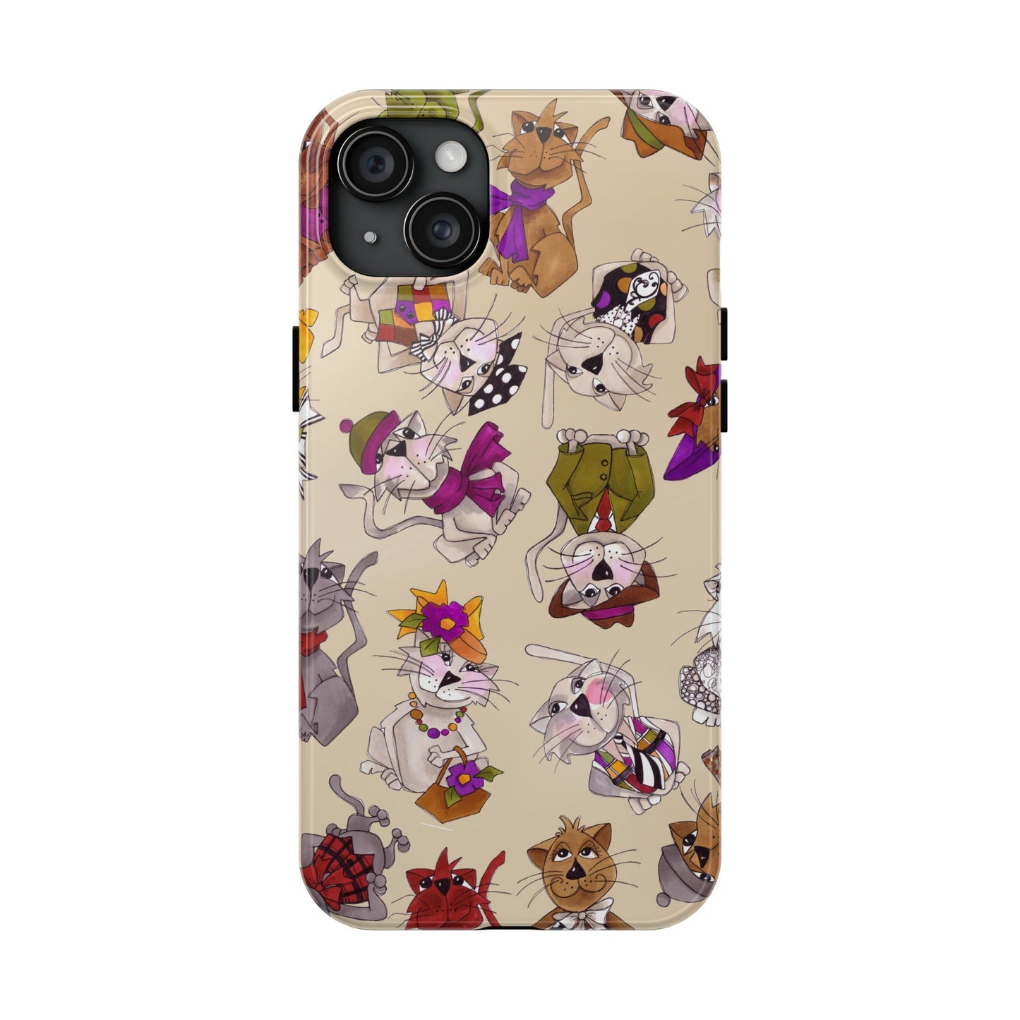 Spice Cats Tossed Muslin Phone Case