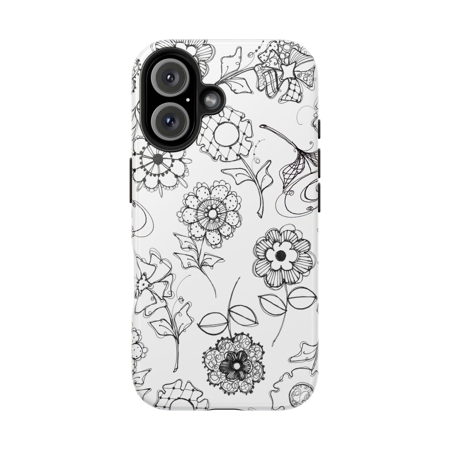 Paper Posies White Phone Case