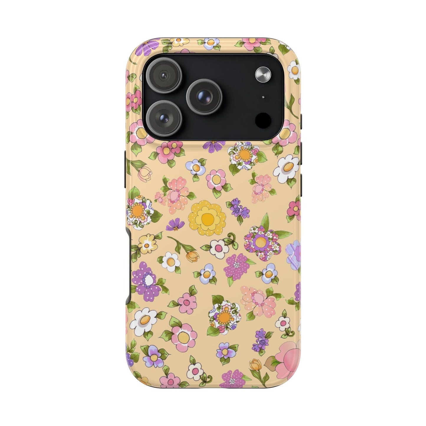 Flowery Yellow Phone Case