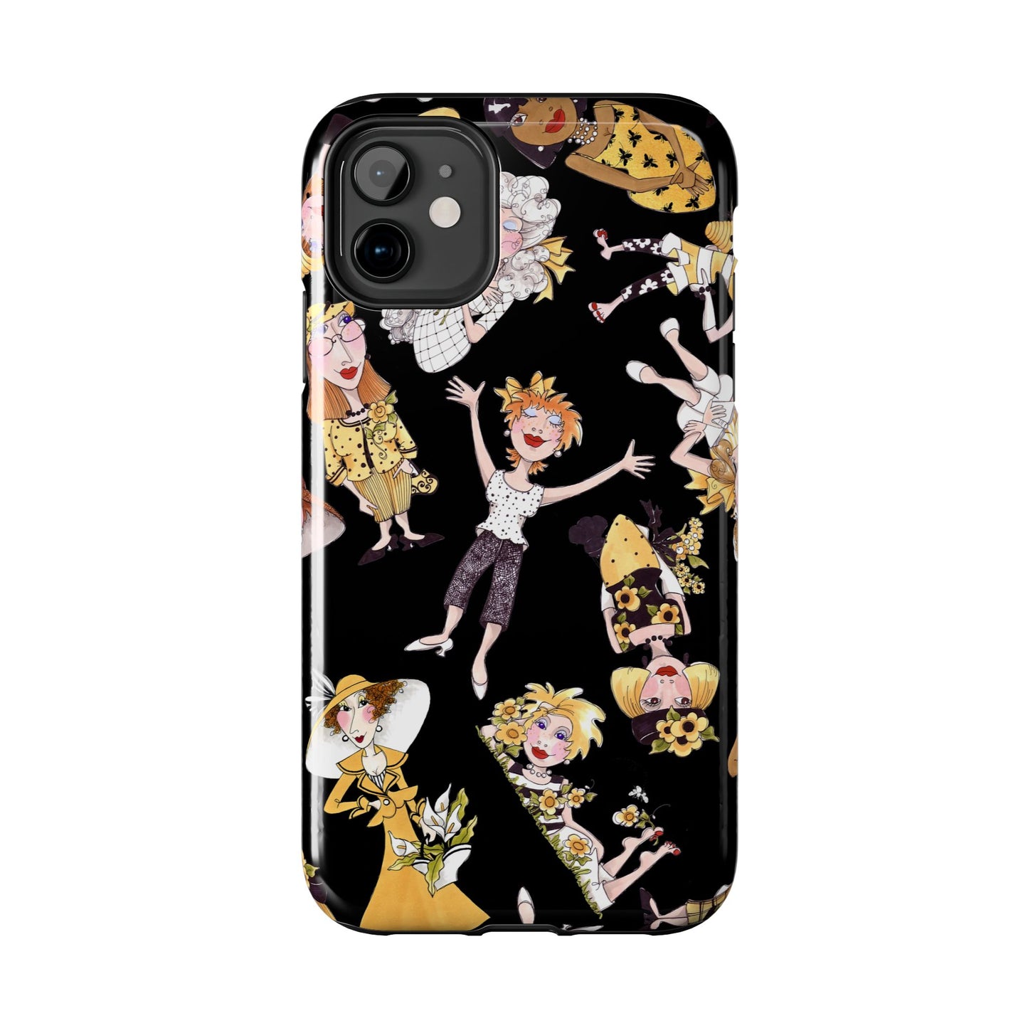 Bee Tossed Black Phone Case