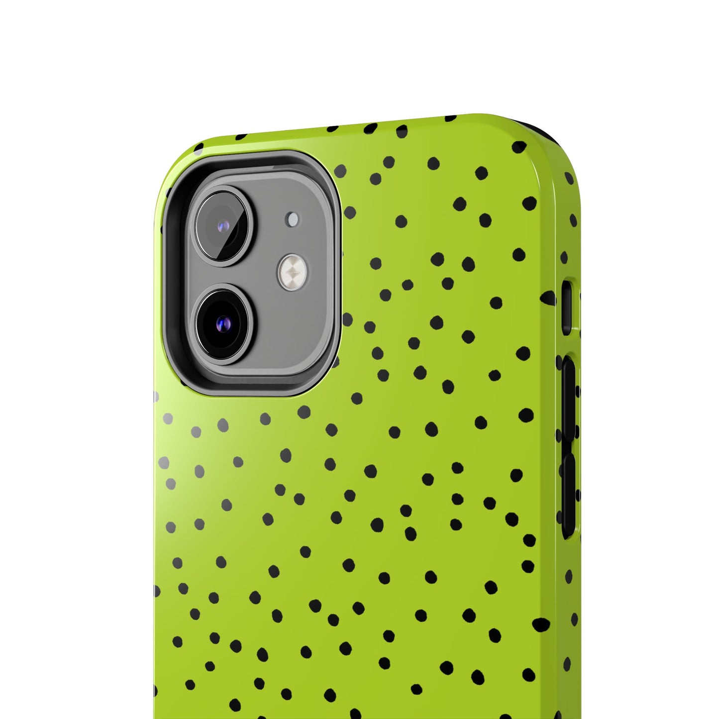 Dinky Dots Lime / Black Phone Case