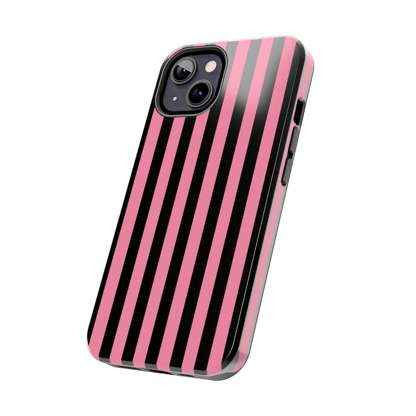 Vertical Stripe Pink / Black Phone Case