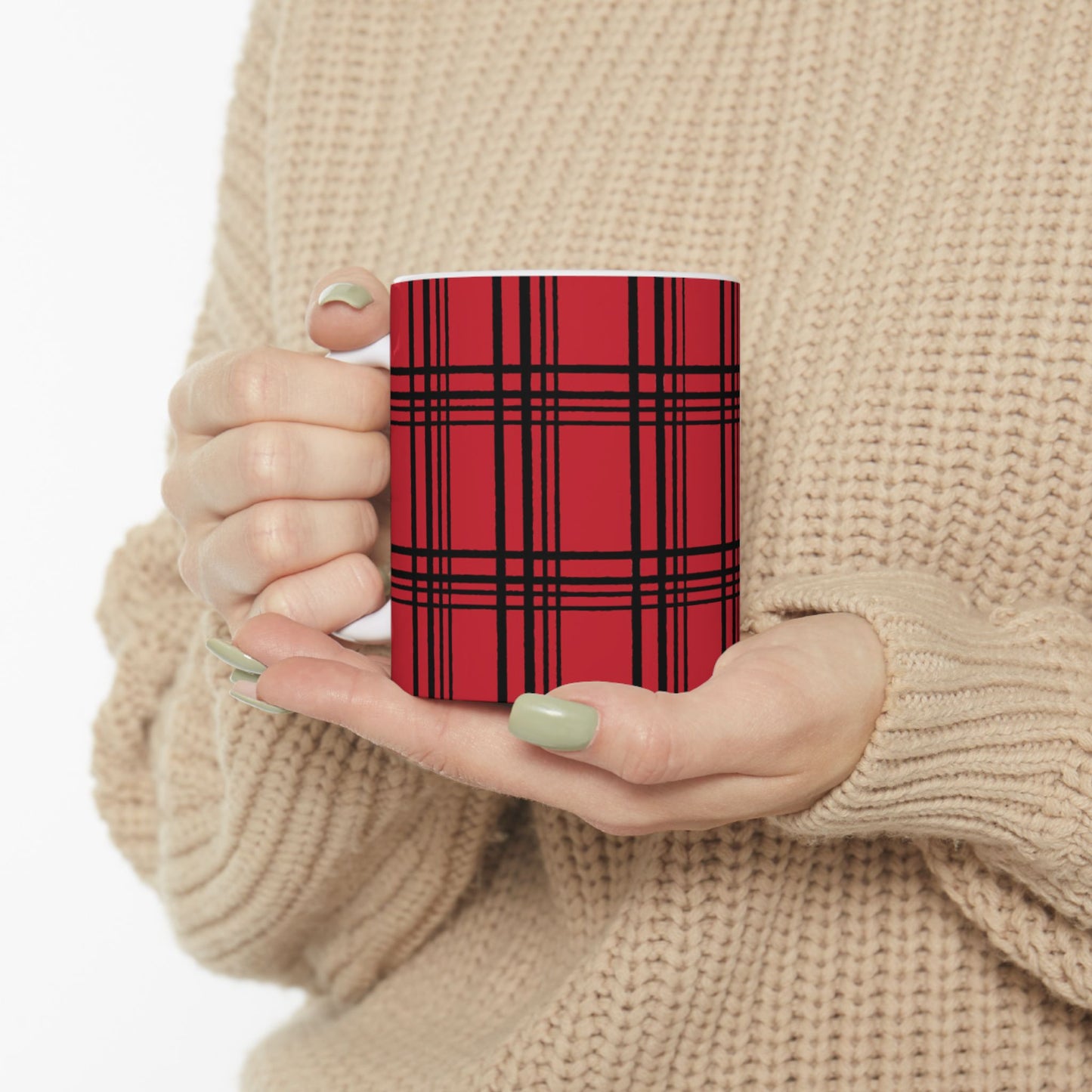 Glad Plaid Red / Black Cup