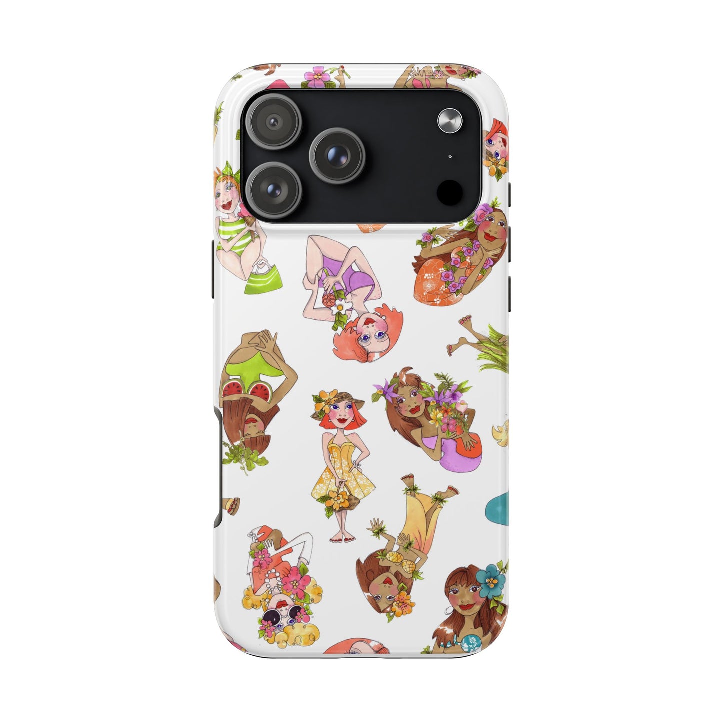 Island Toss White Phone Case