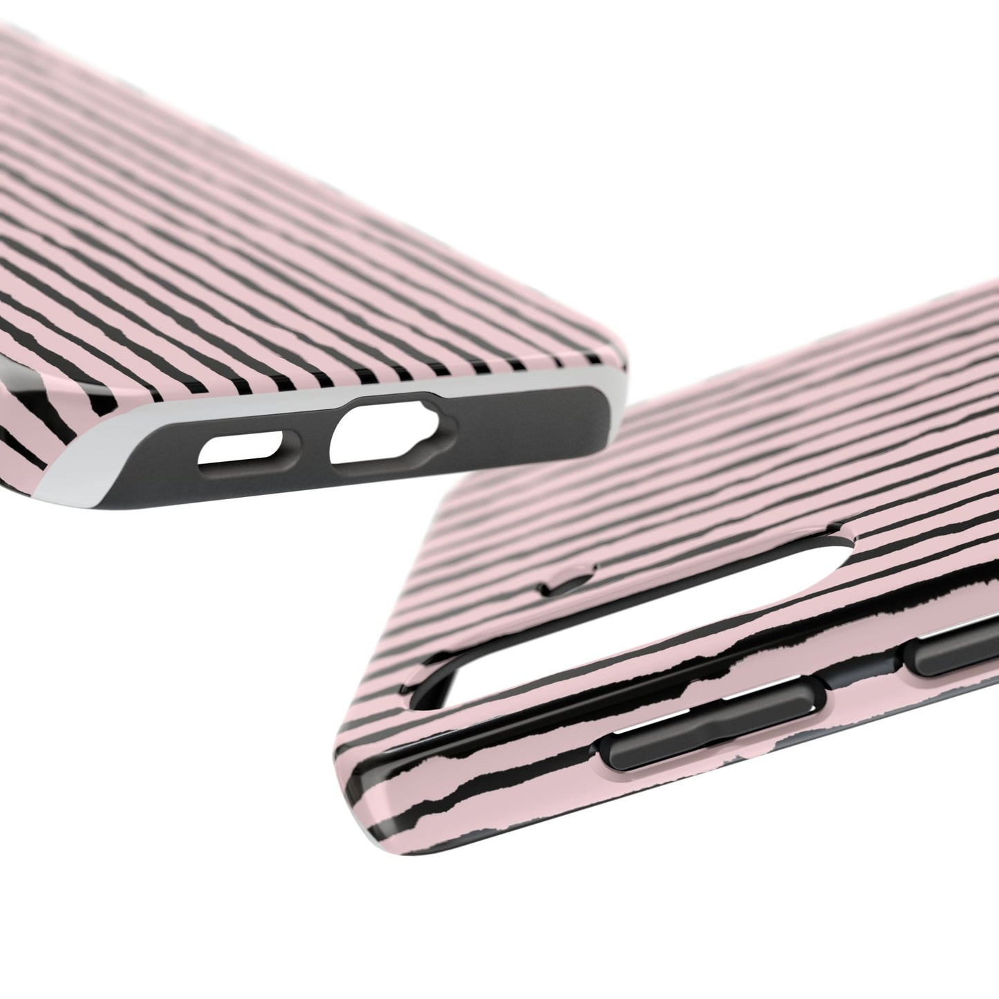 Sorta Stripe Light Pink / Black Phone Case