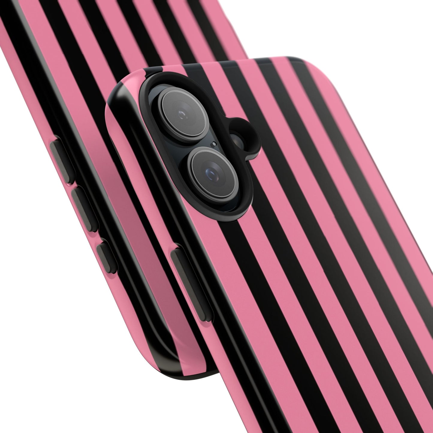 Vertical Stripe Pink / Black Phone Case