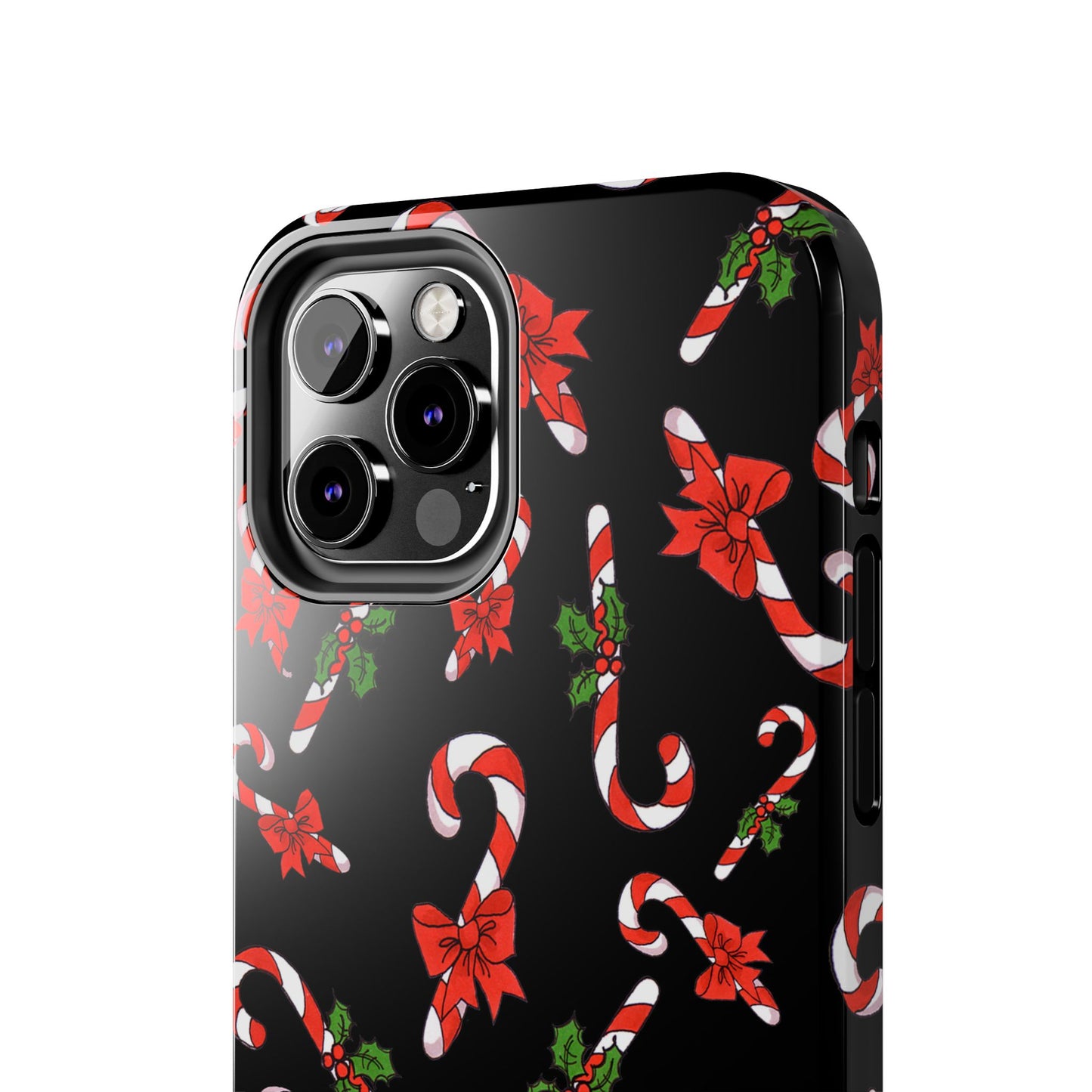 Candy Cane Crowd Black Phone Case