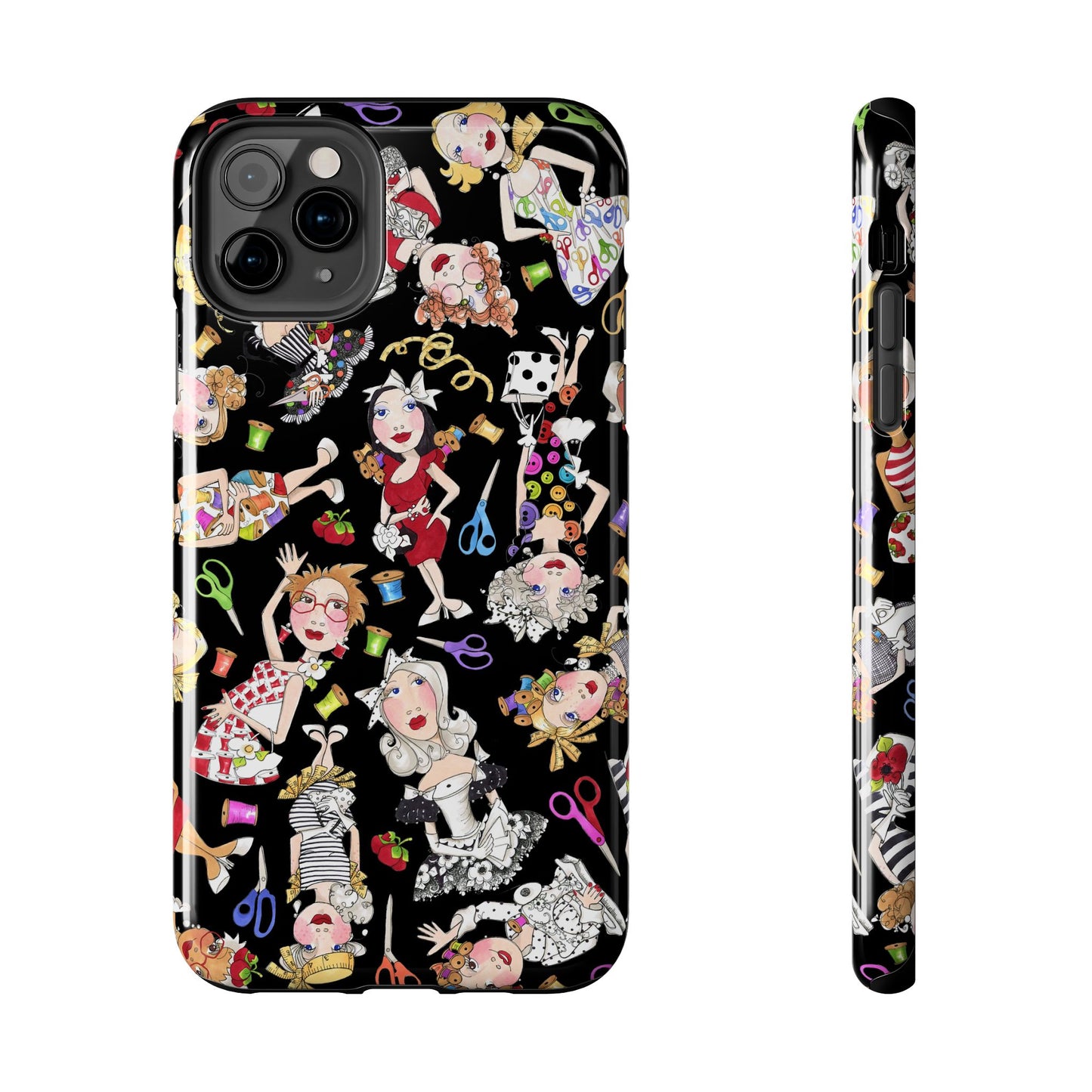 Sew Tossed Black Phone Case