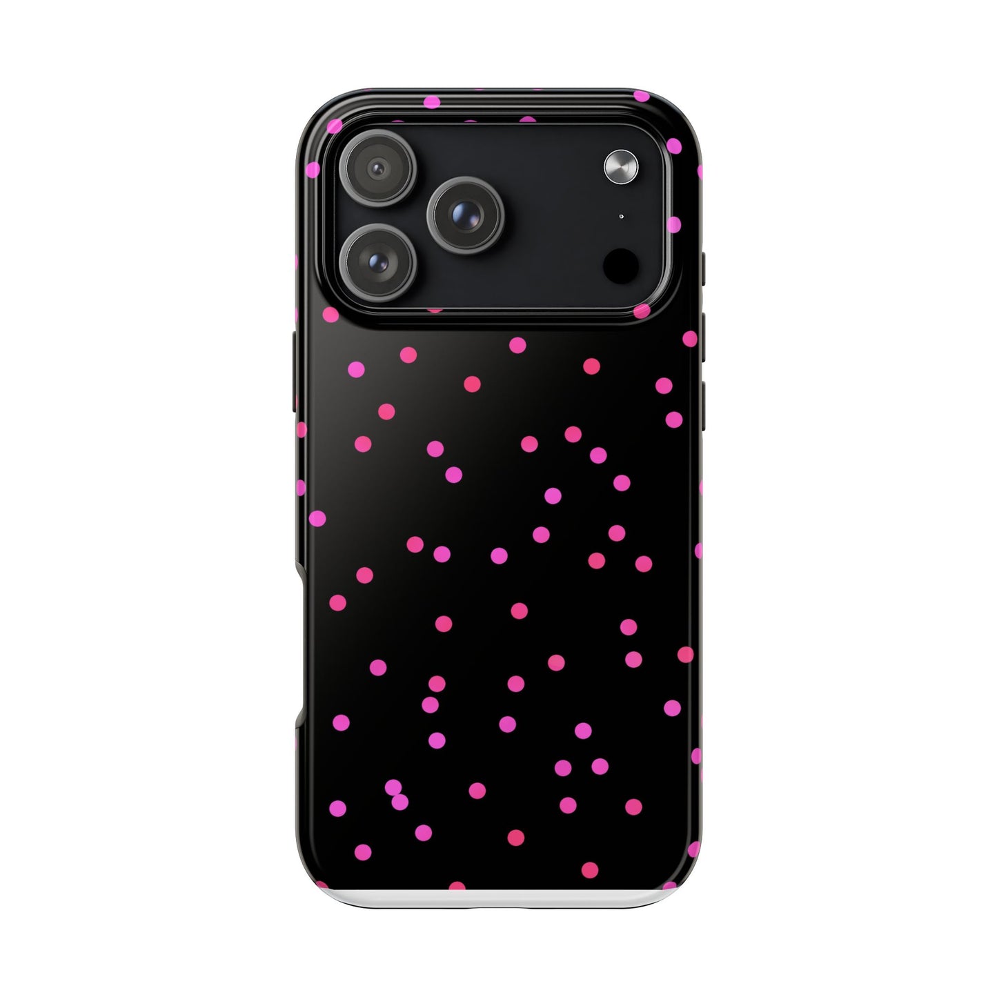 Space Dots Black / Cerise Phone Case