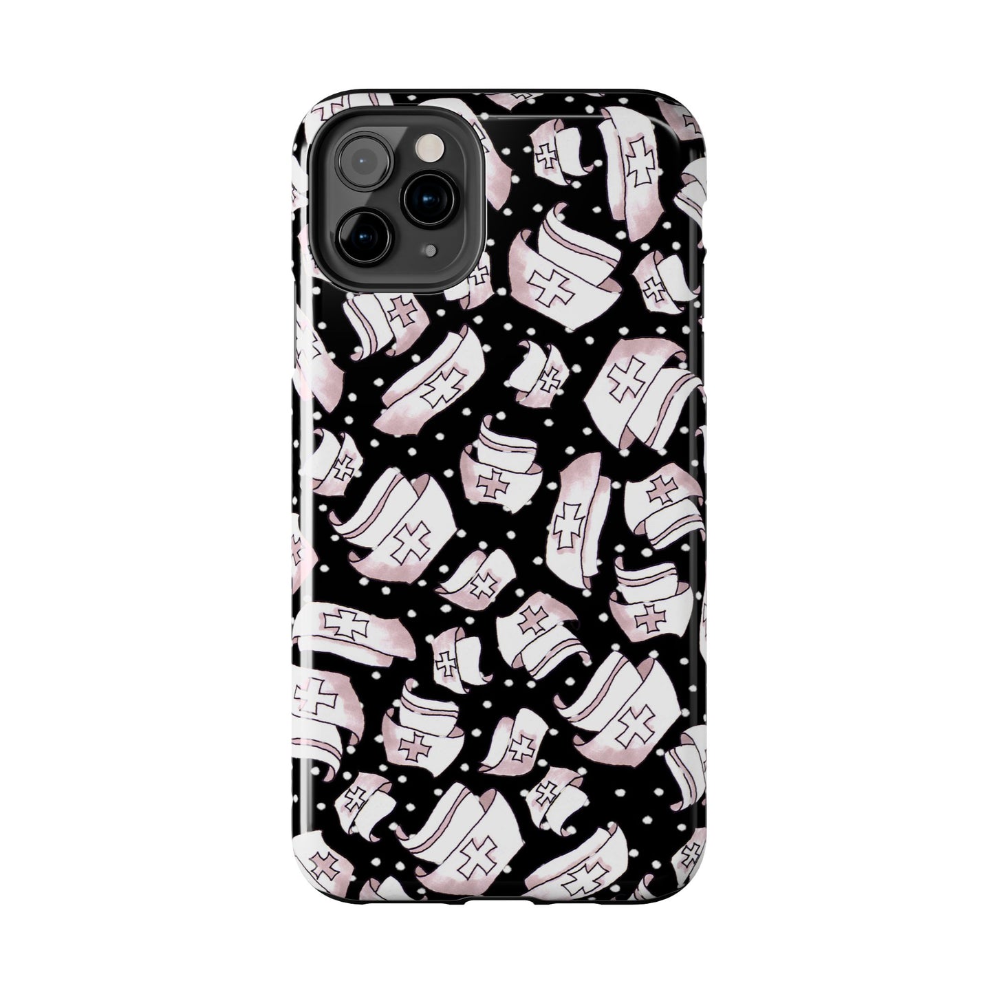 Med Hats Black Phone Case