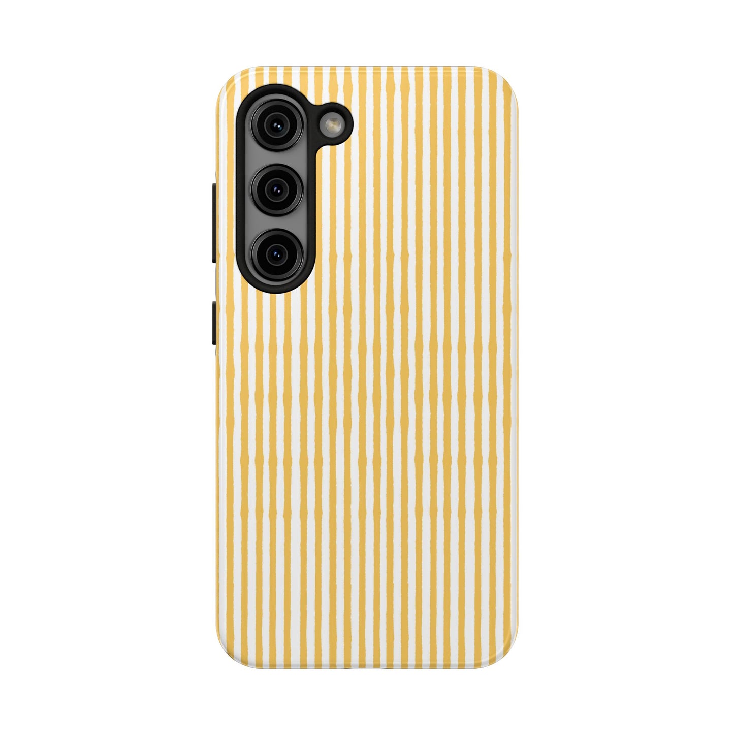 Lazy Stripe Yellow / White Phone Case