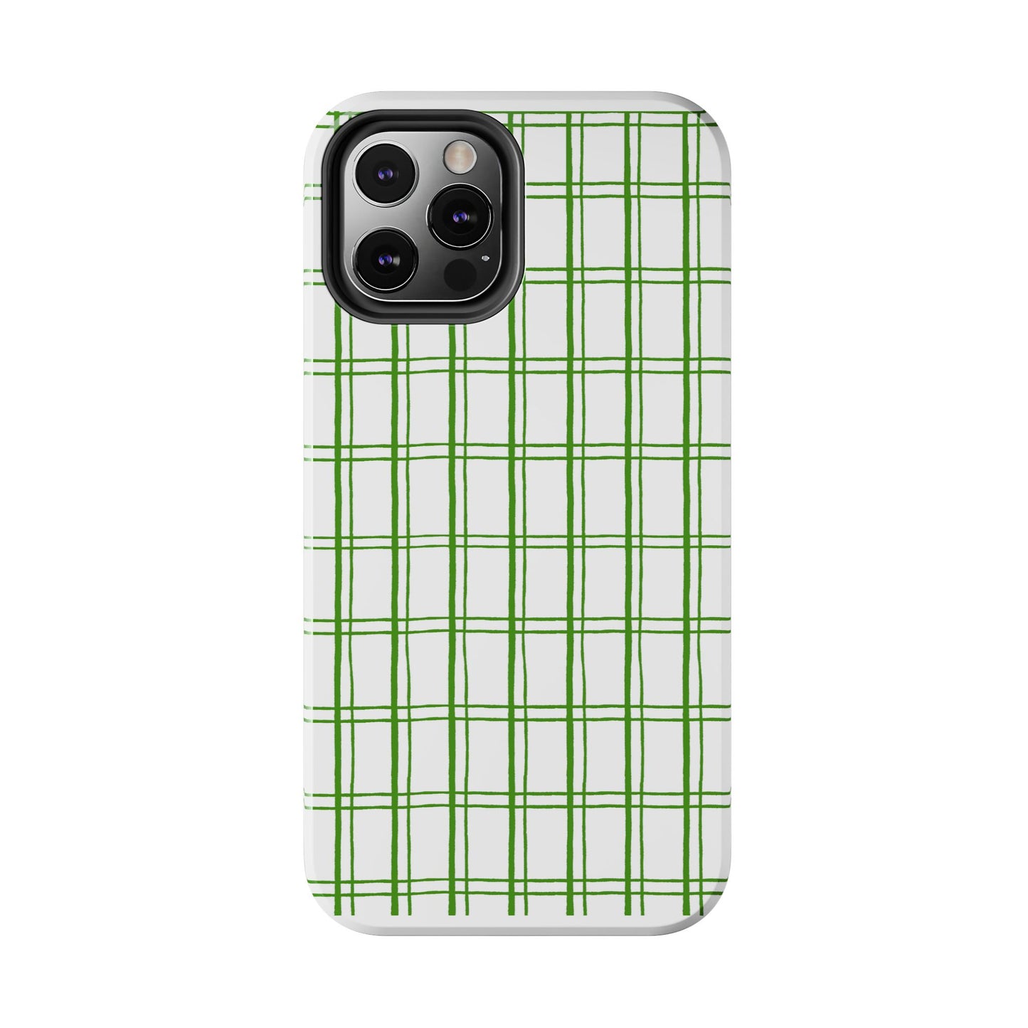 Little Plaid White / Green Phone Case