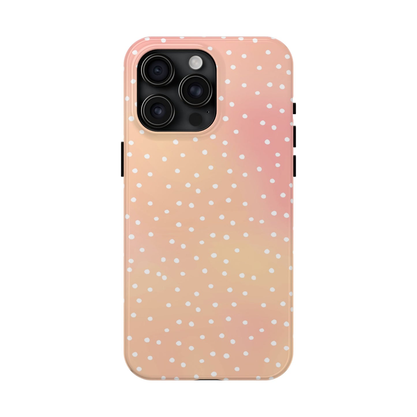 Dinky Dots Peach / White Phone Case
