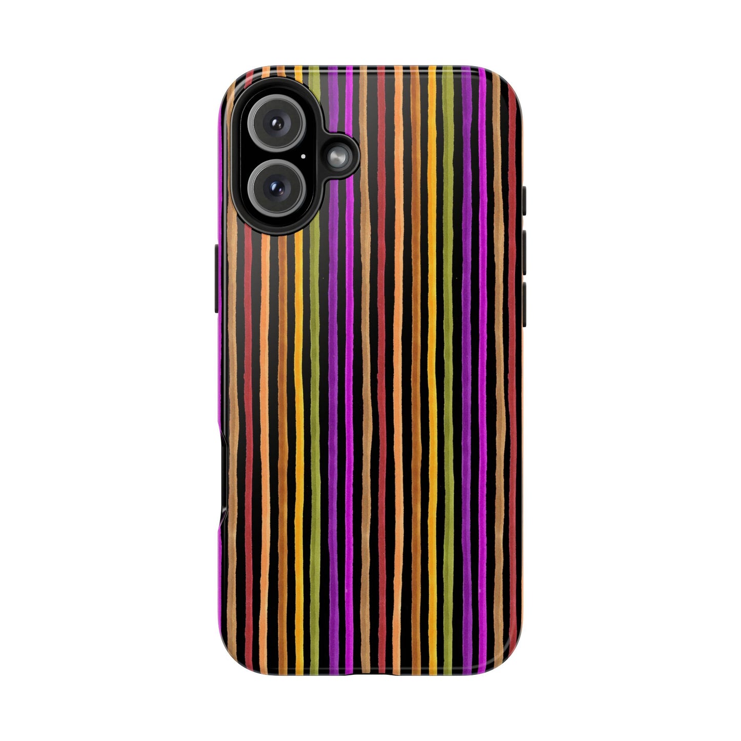 Spice Stripe Black Phone Case