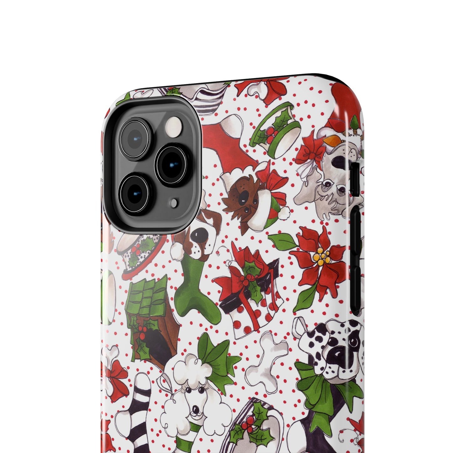Holiday Fun Toss White / Red Phone Case