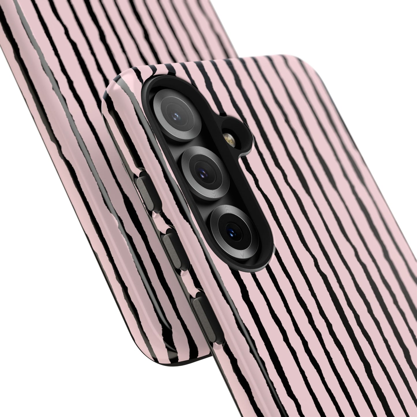 Sorta Stripe Light Pink / Black Phone Case