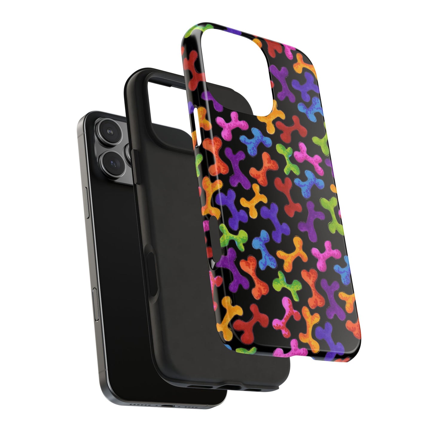 Fancy Bones Black / Multi Phone Case