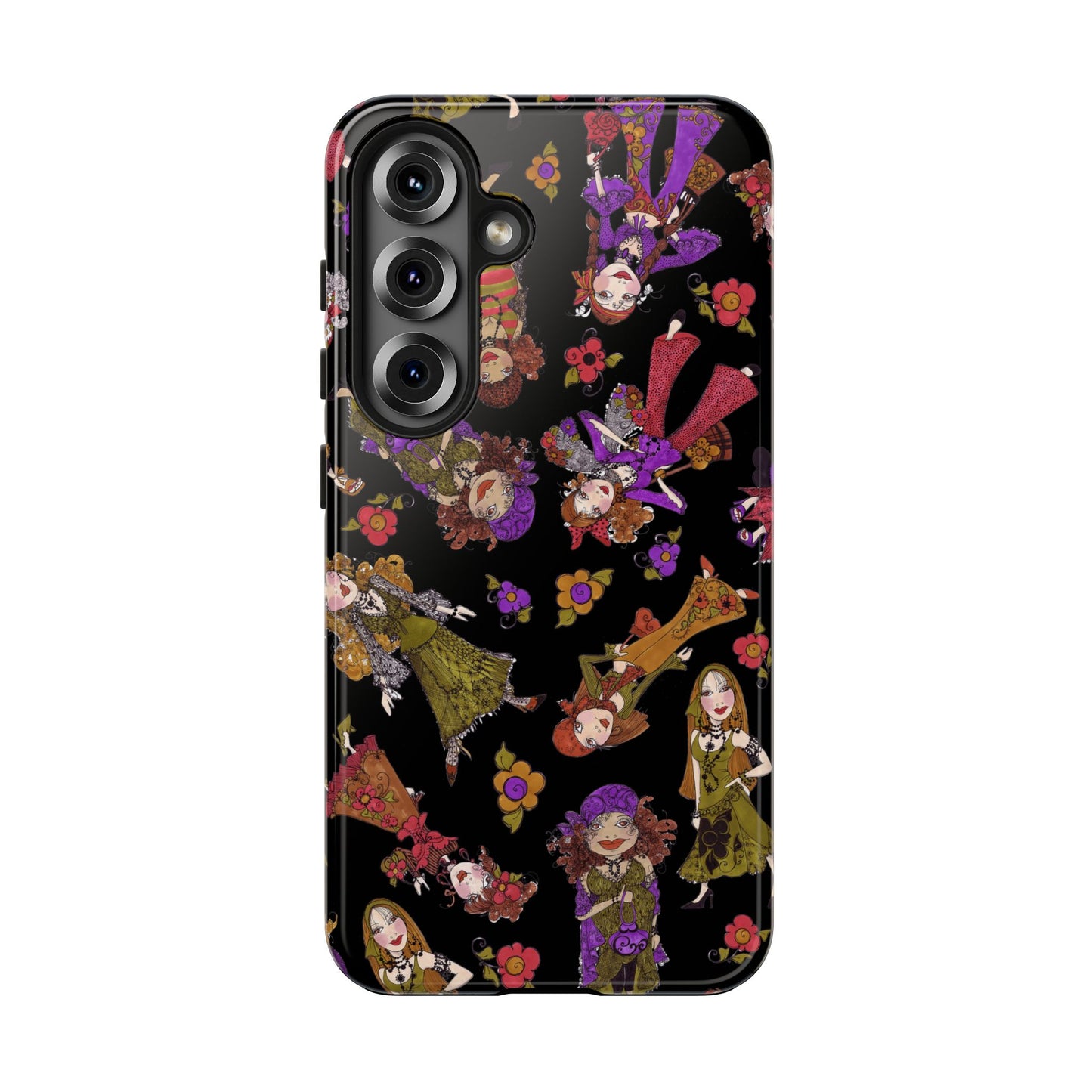 Tossed Gypsies Black Phone Case