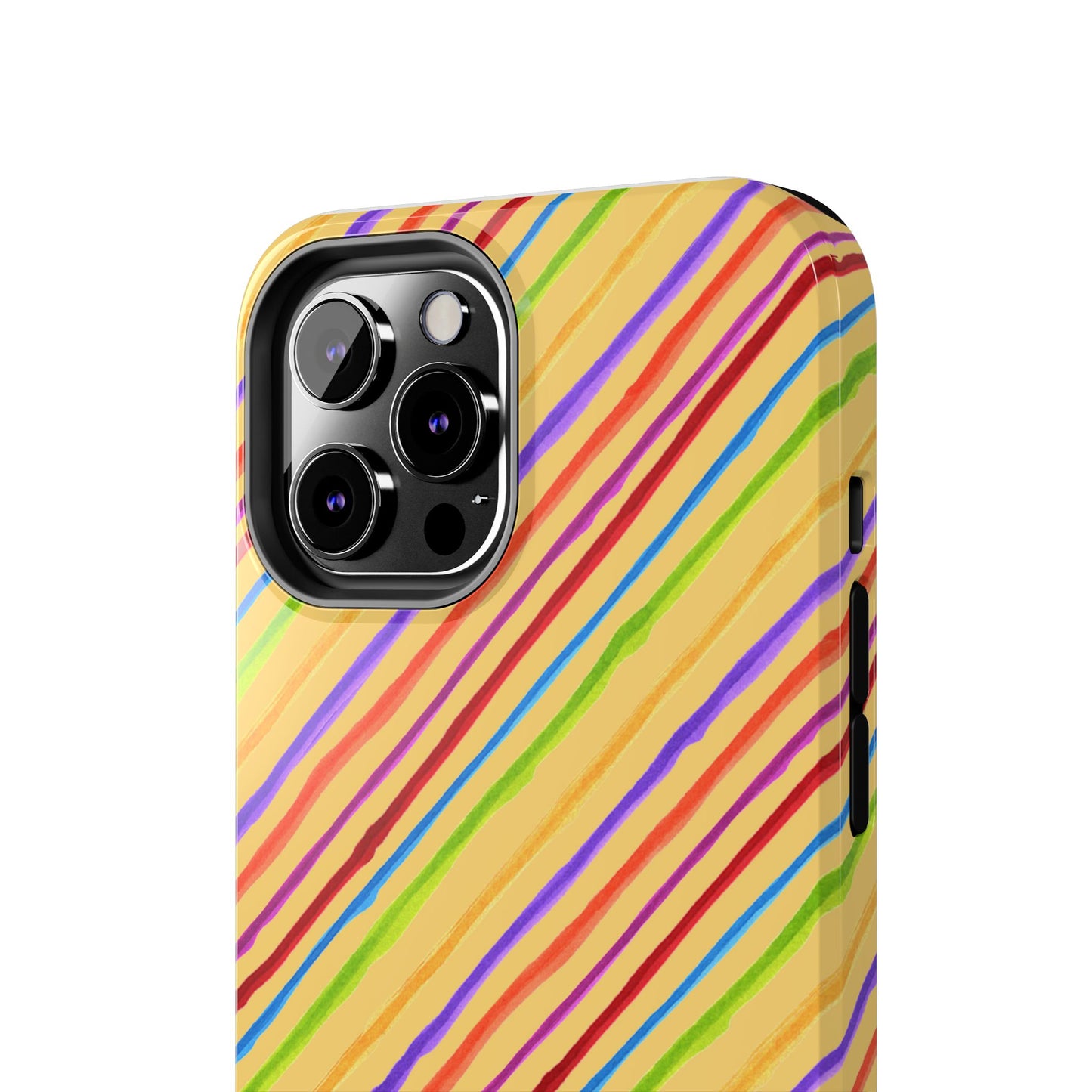 Calico Stripe Yellow Phone Case