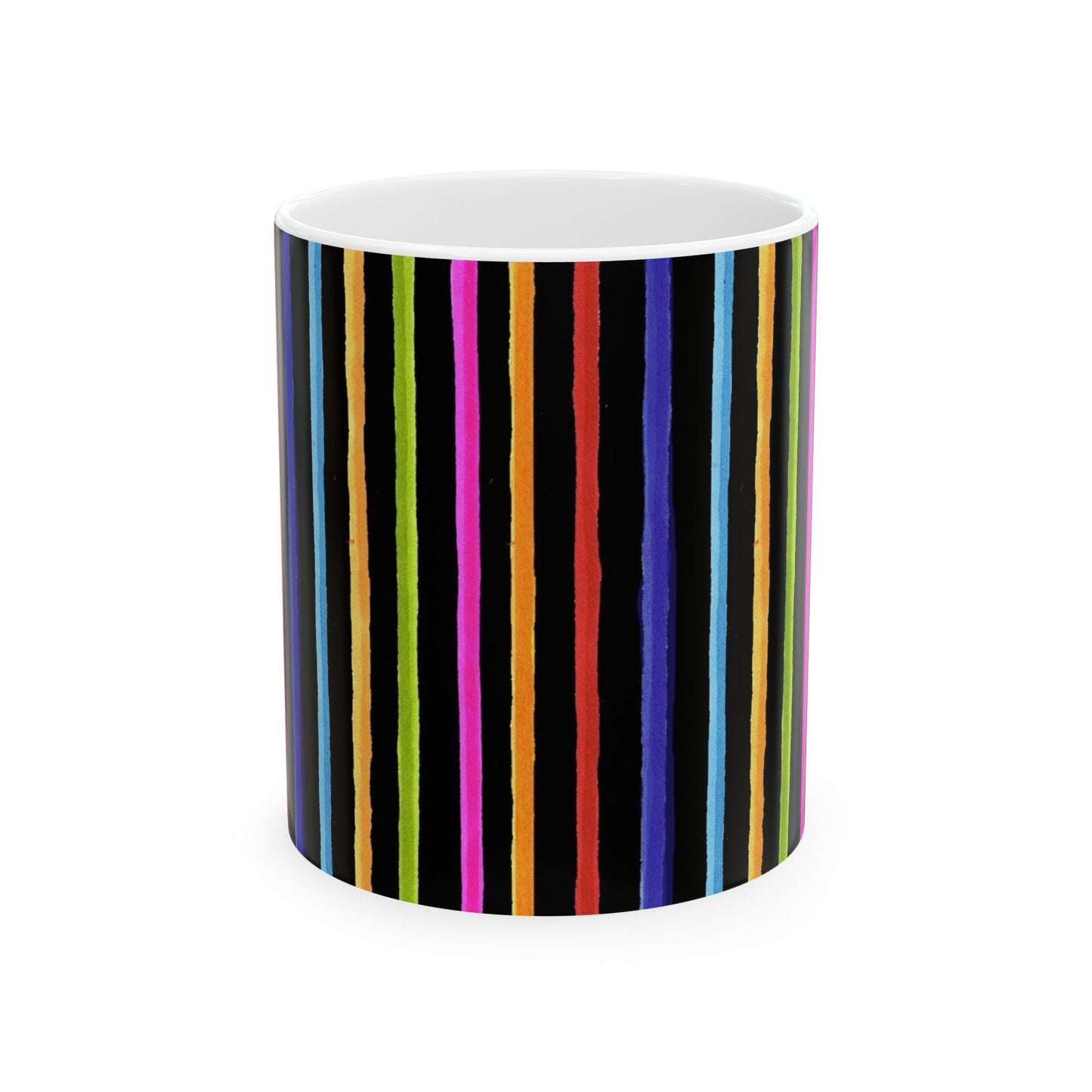 Happy Stripe Black Cup
