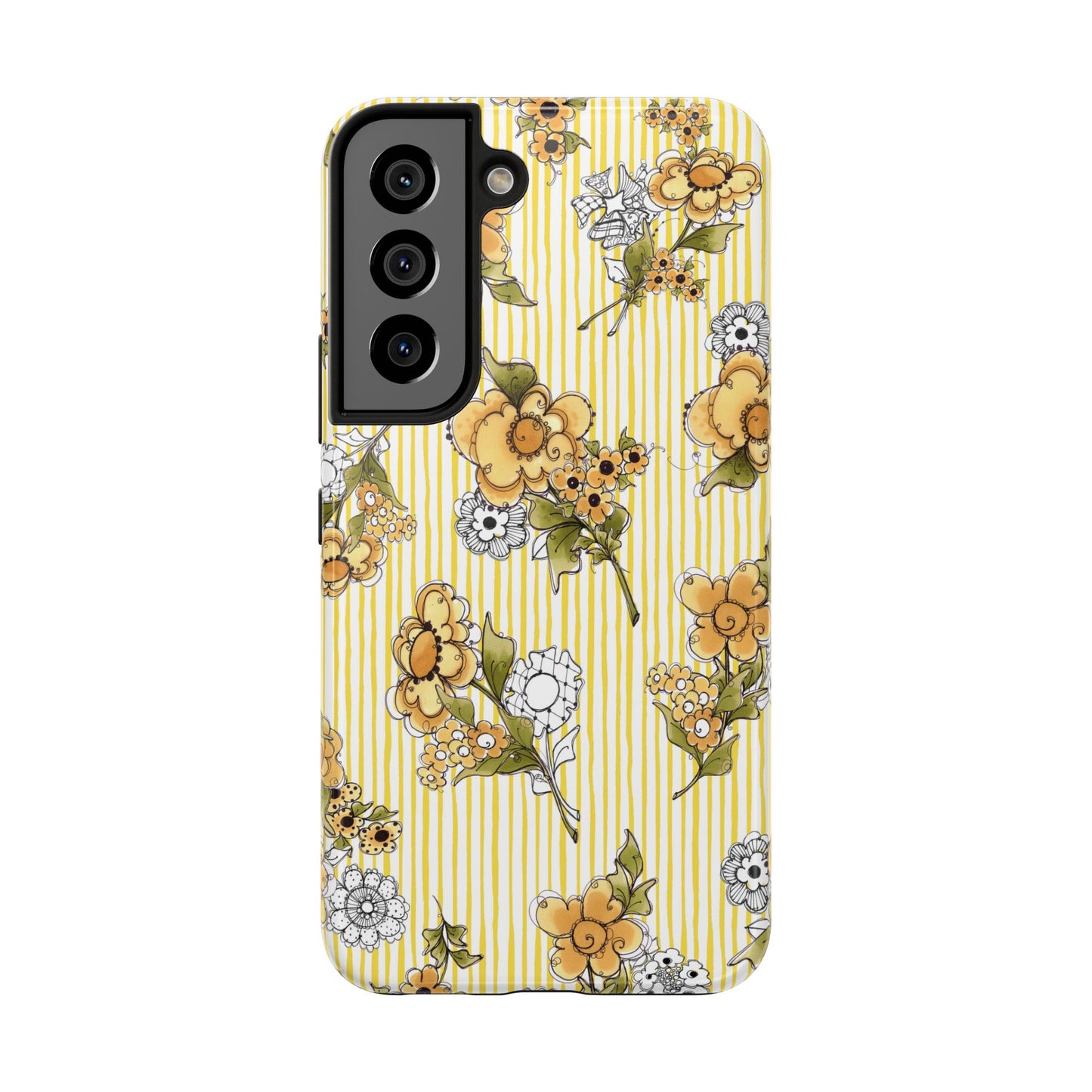 Bee Floral White / Yellow Phone Case