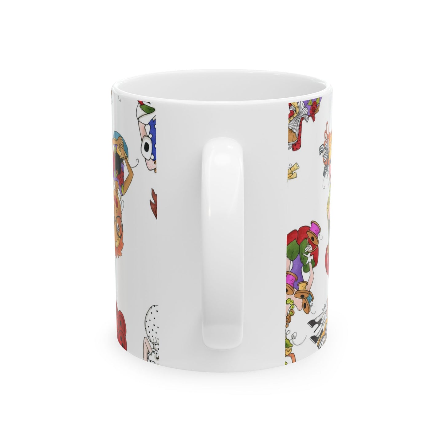 Curious Toss White Cup