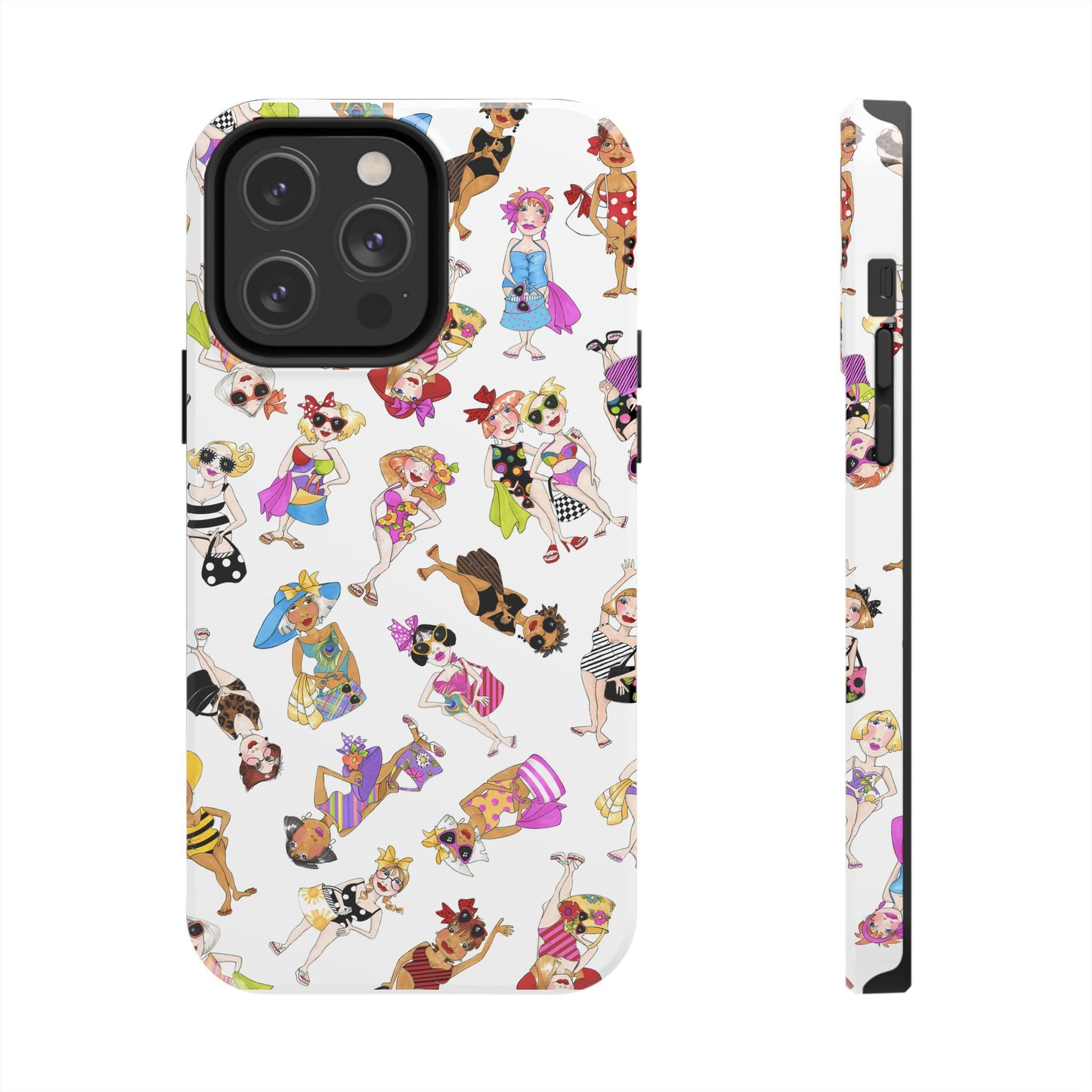 Tossed Beauties White Phone Case