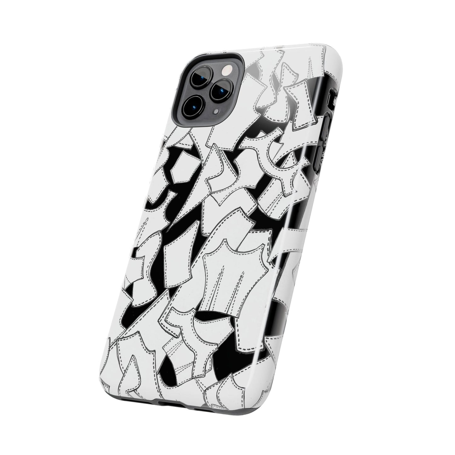 Pattern Pieces Black Phone Case
