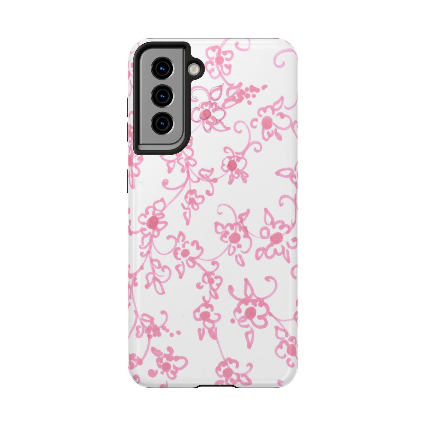 Juliette Ladies White / Pink Flowers Phone Case