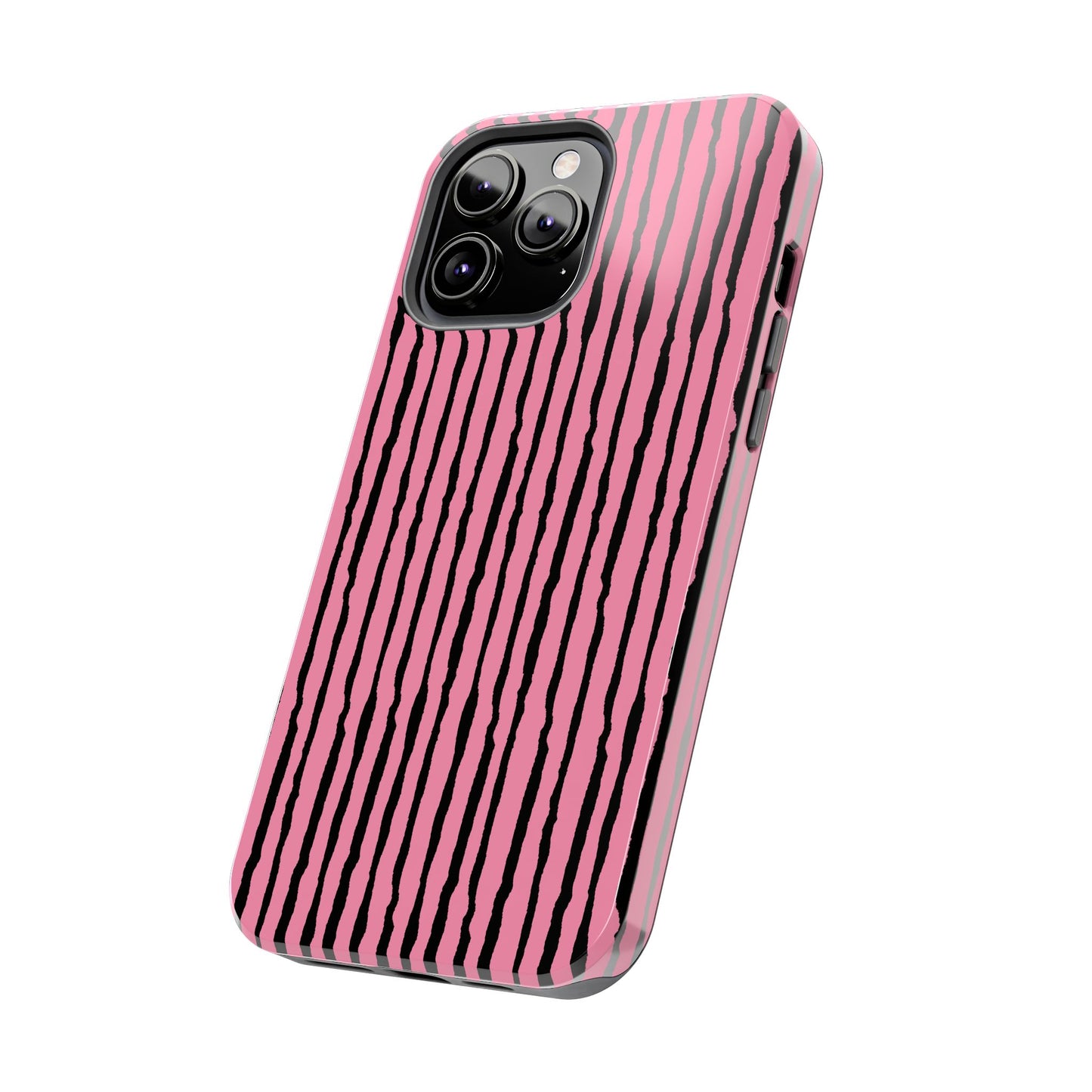Sorta Stripe Pink / Black Phone Case