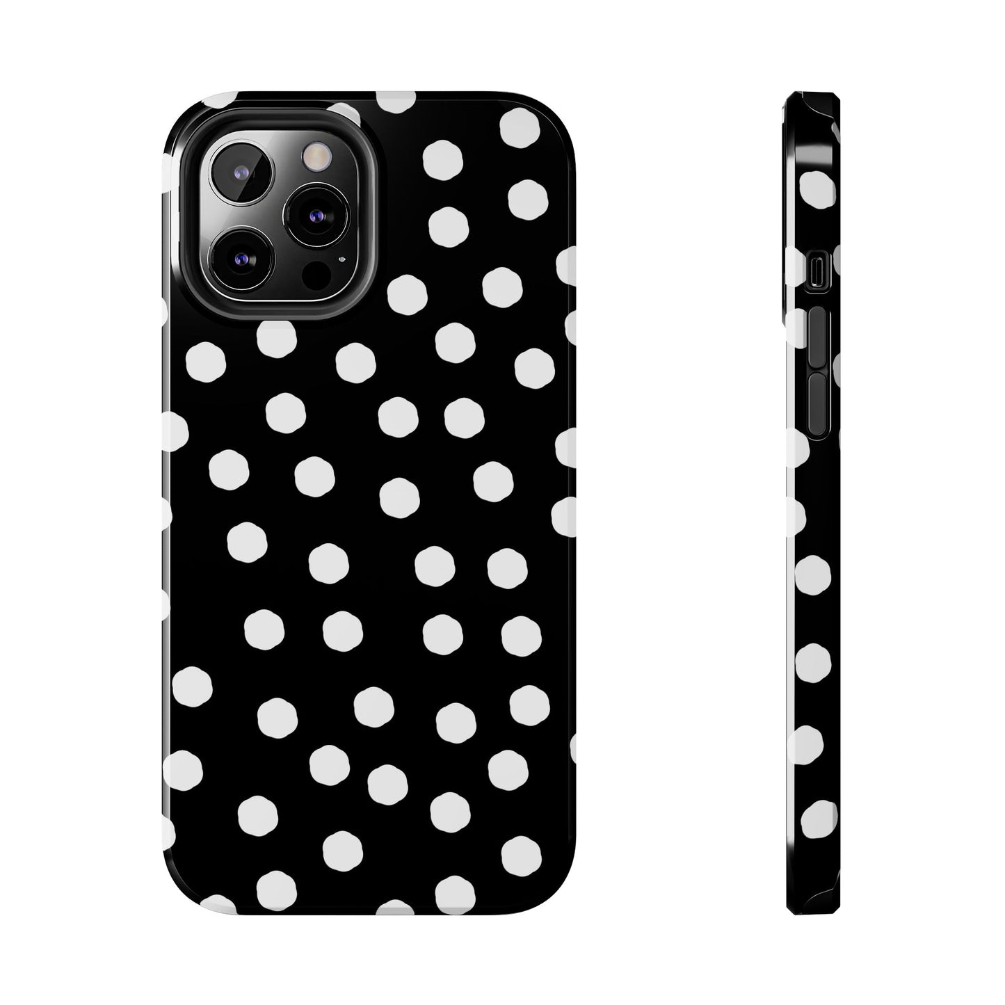 Jumbo Dots Black / White Phone Case
