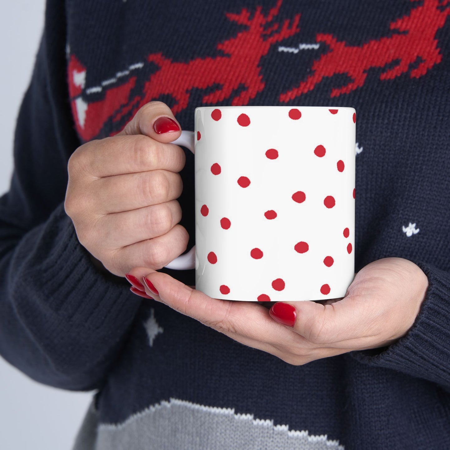 Dinky Dots White / Red Cup