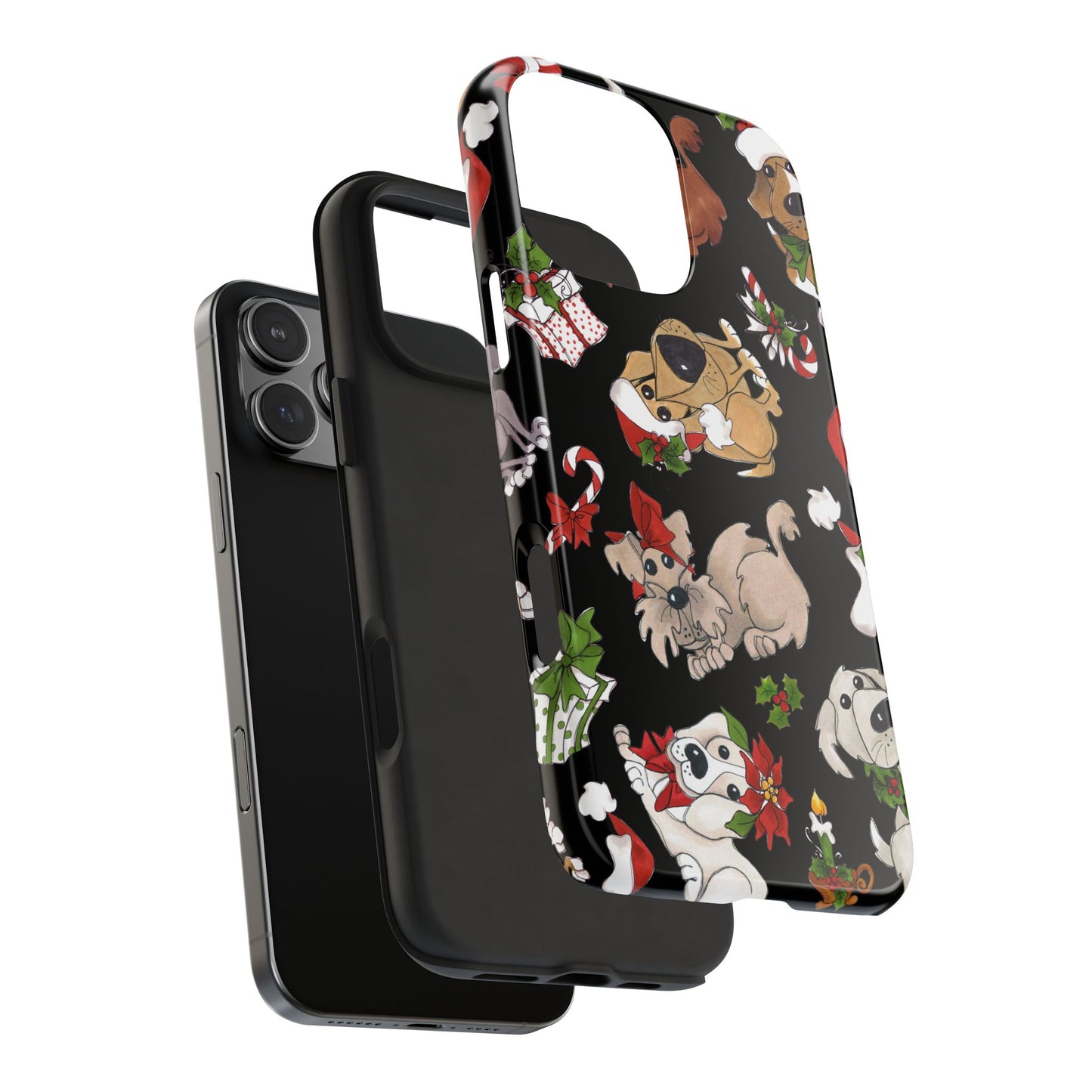 Doggie Toss Black Phone Case