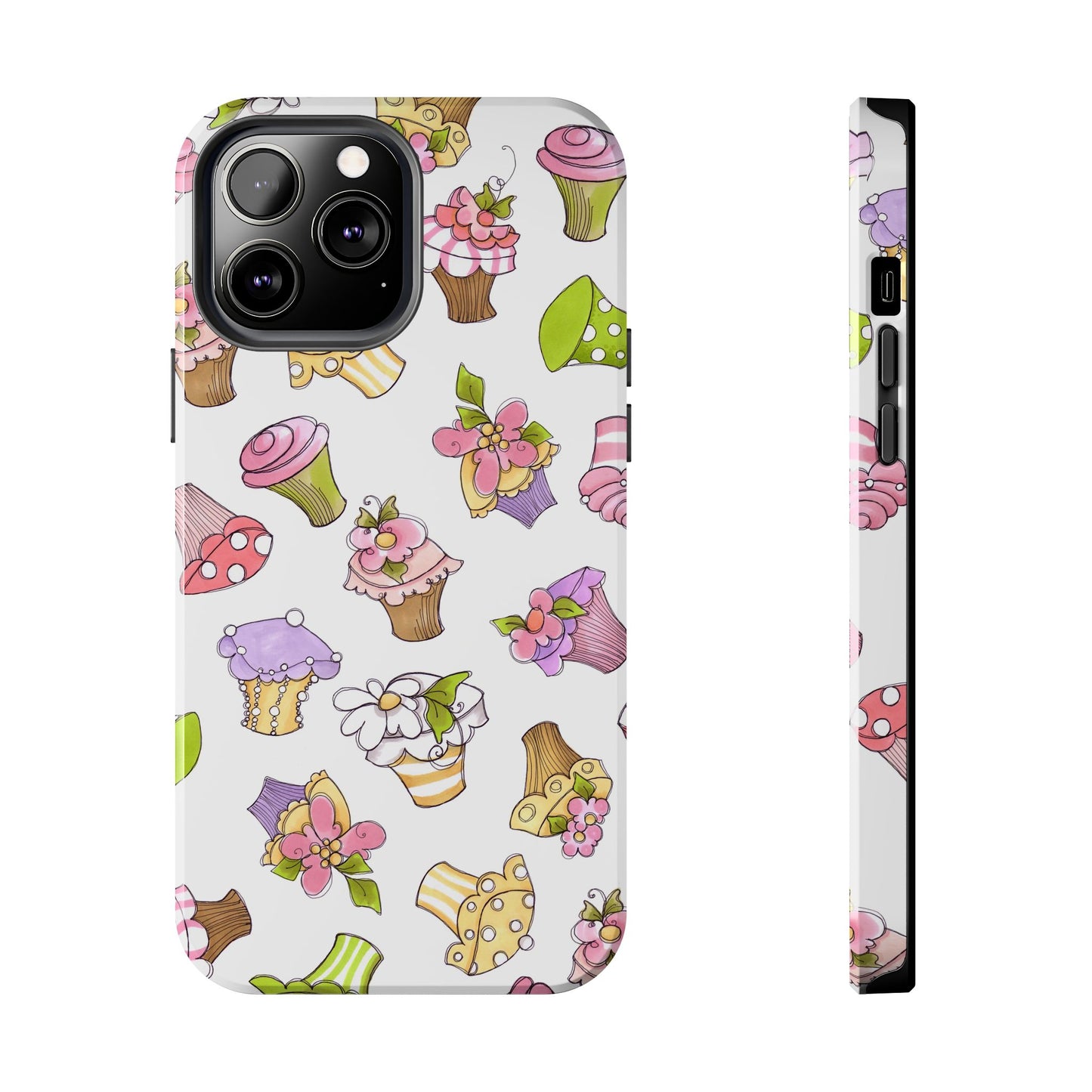 Cupcake Toss White Phone Case