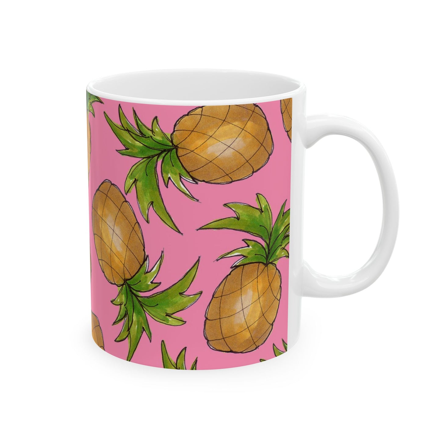 Pineapple Toss Pink Cup