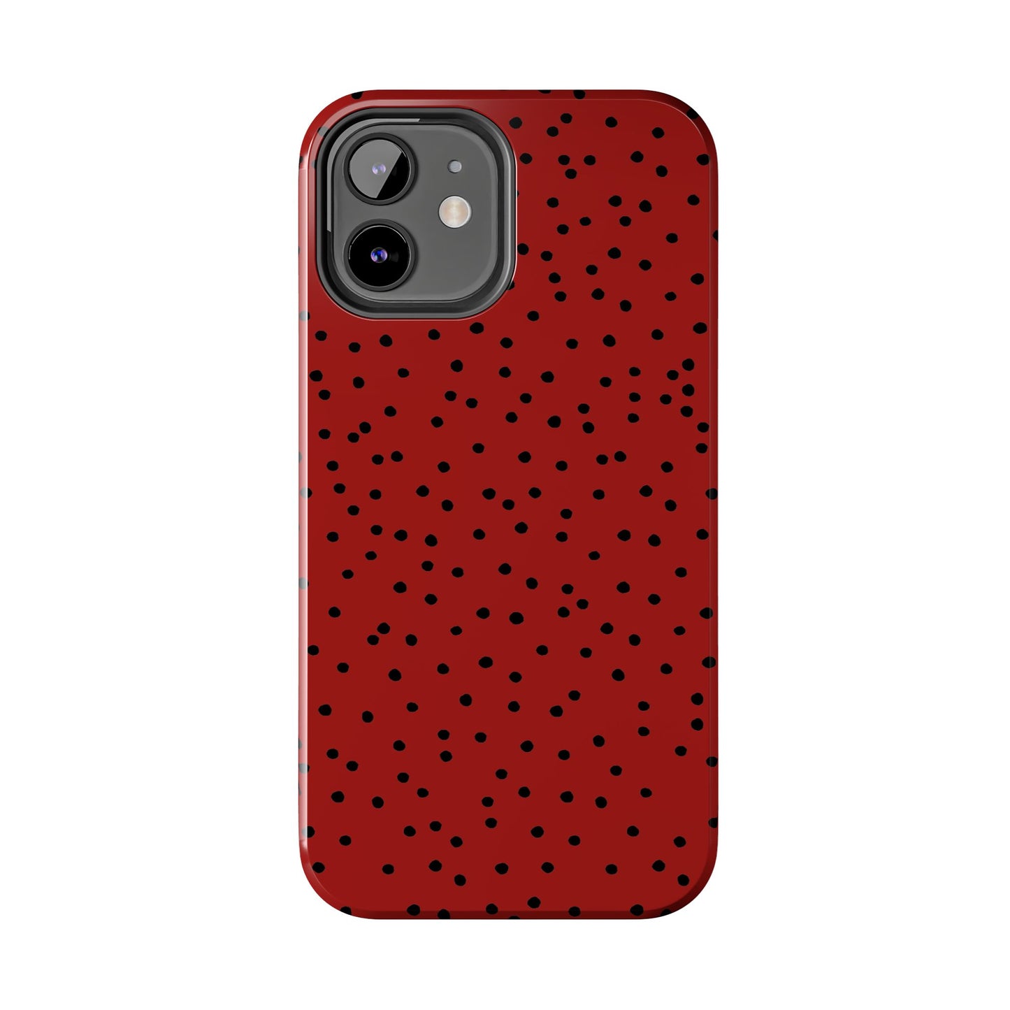 Dinky Dots Scarlett / Black Phone Case
