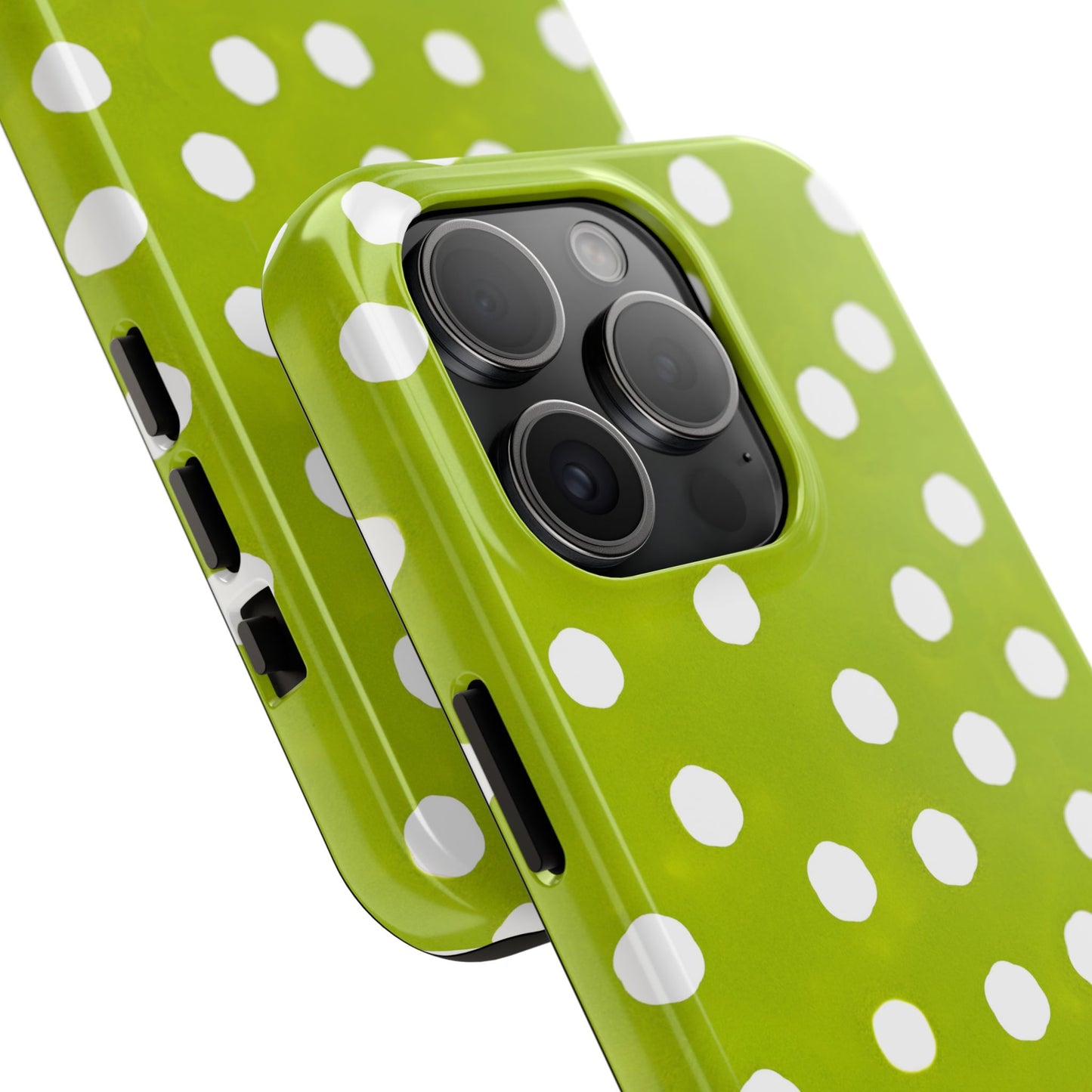 Jumbo Dots Green / White Phone Case