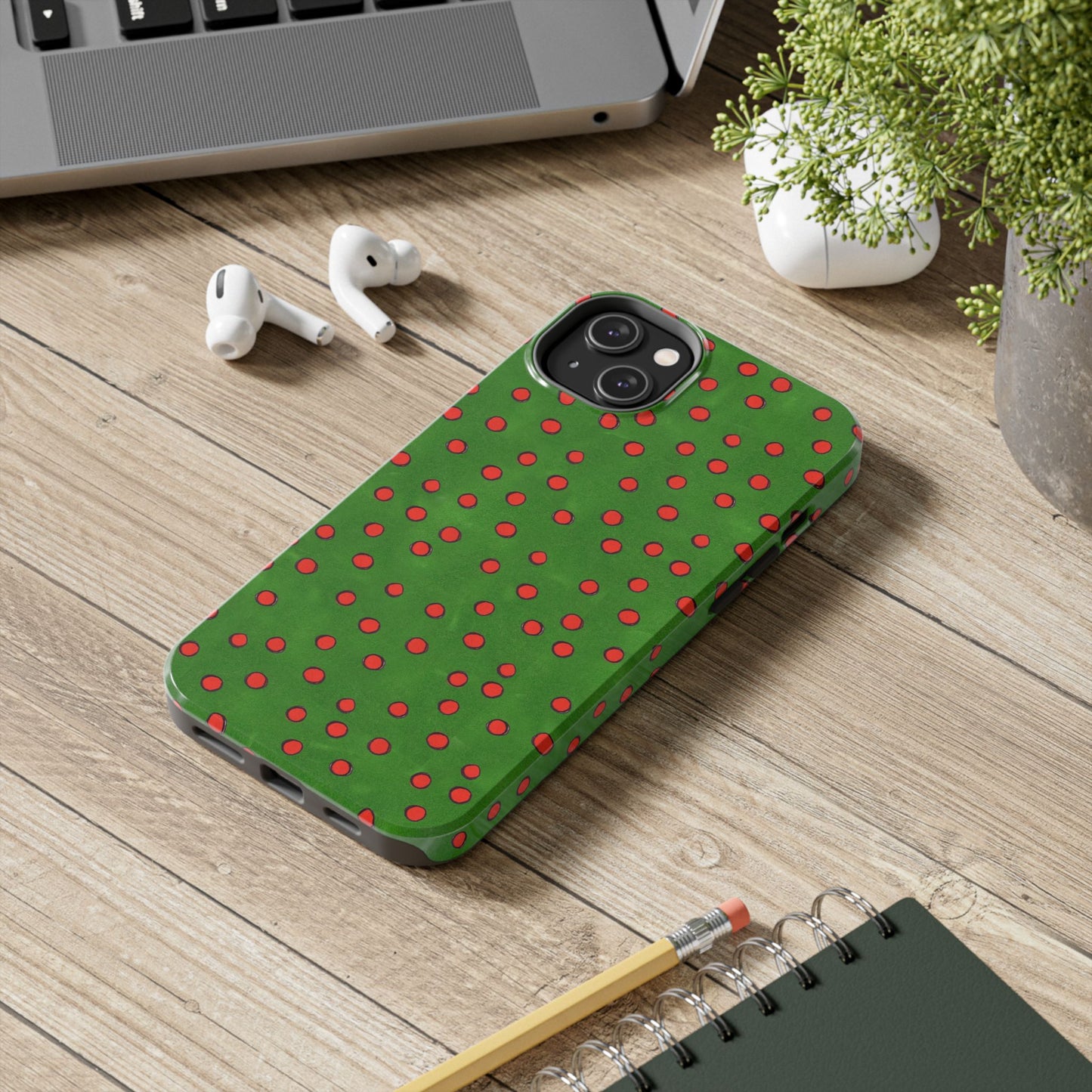 Dinky Dots Green / Red Phone Case
