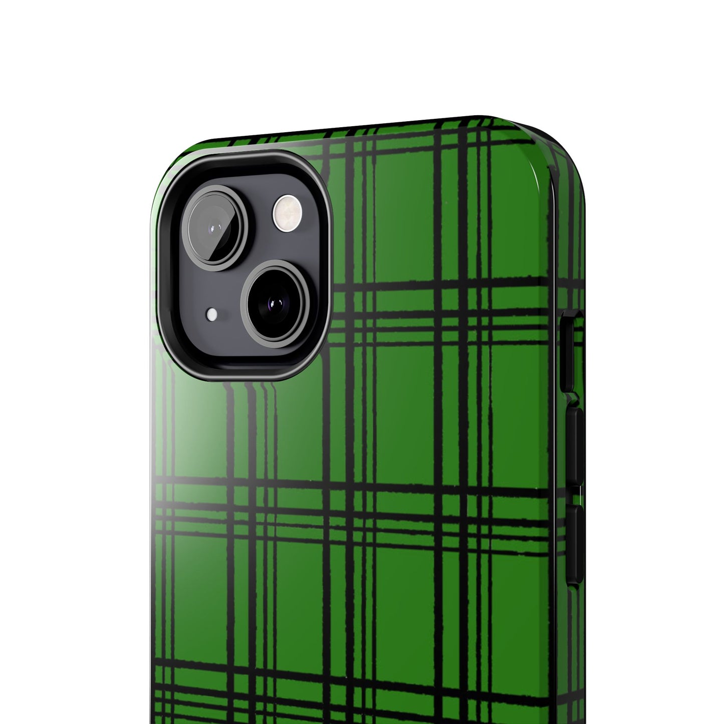 Glad Plaid Green / Black Phone Case