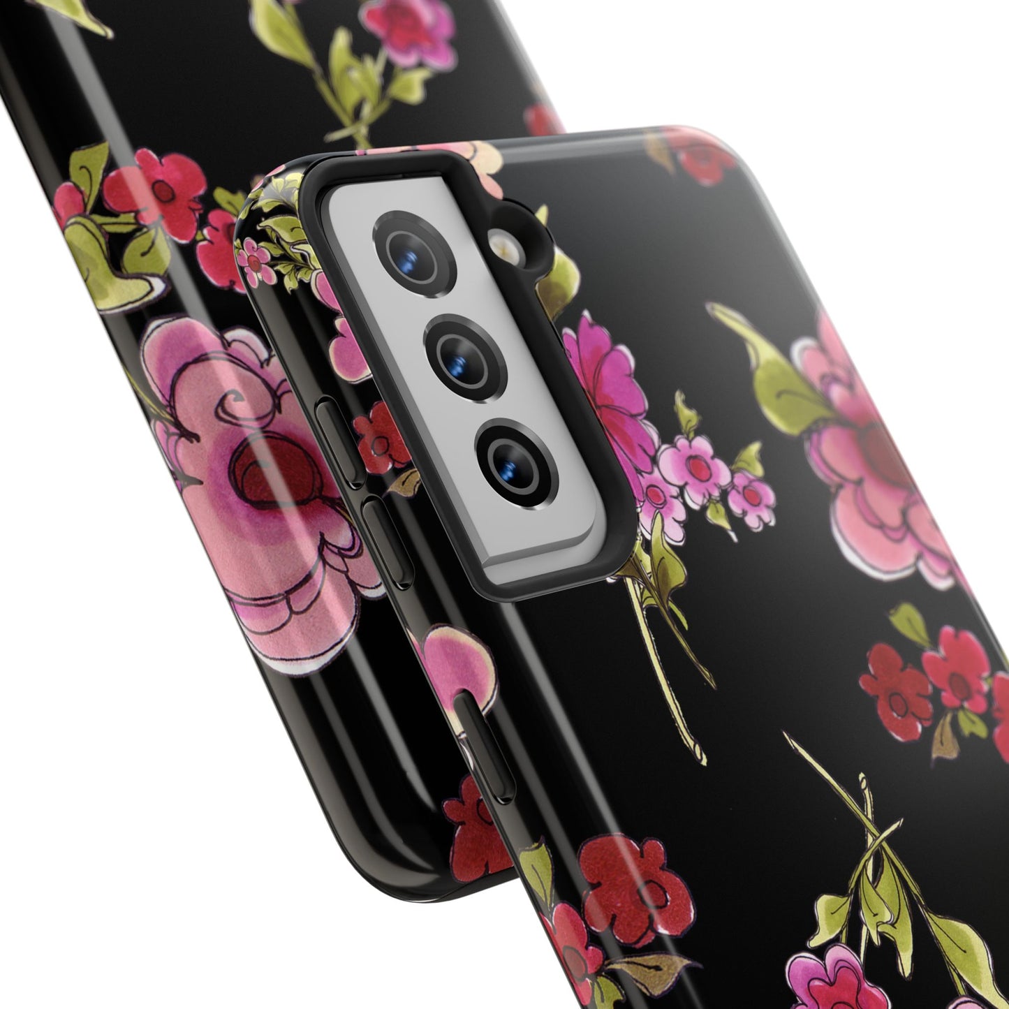 Jumbo Floral Black Phone Case