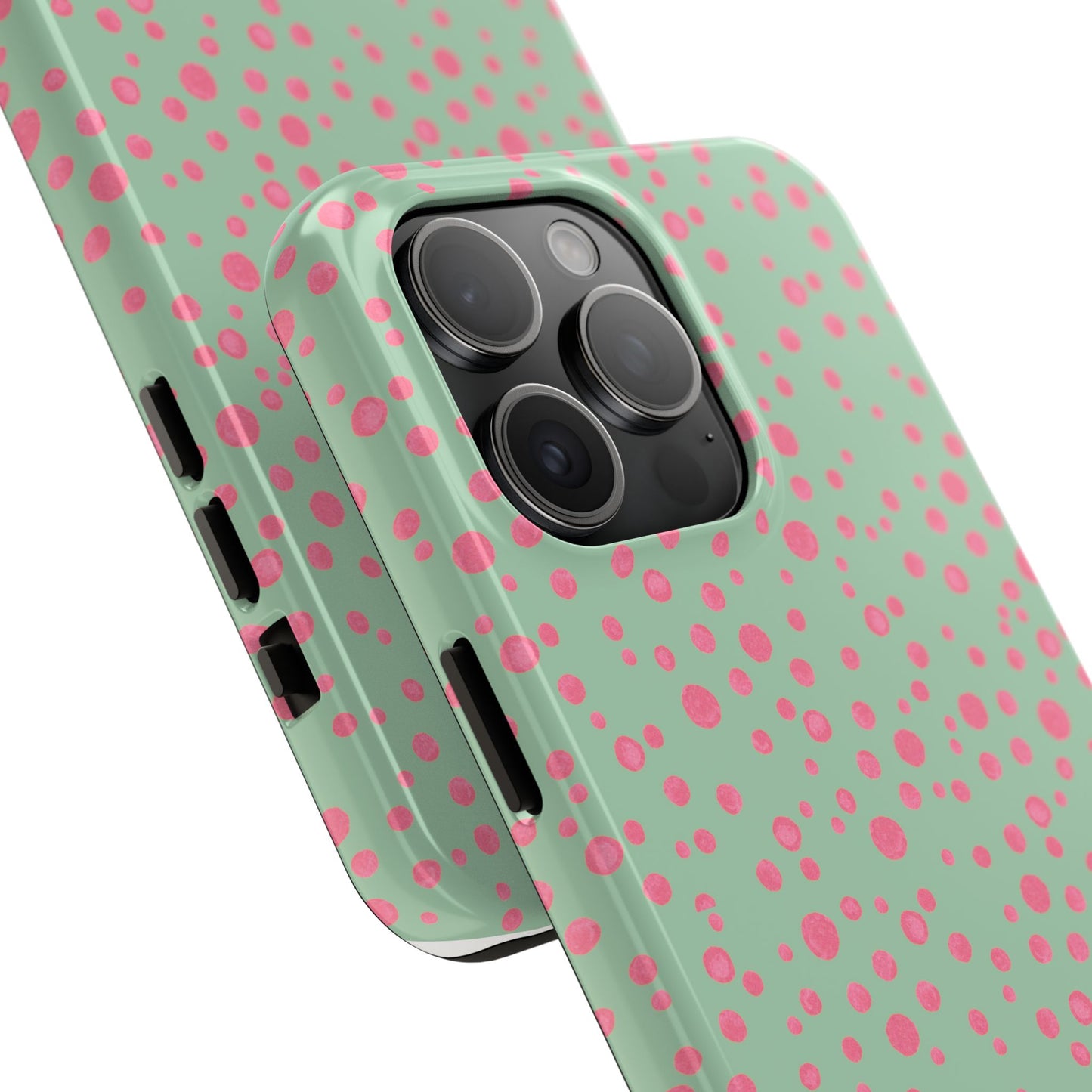 Balloon Dots Sage / Pink Phone Case