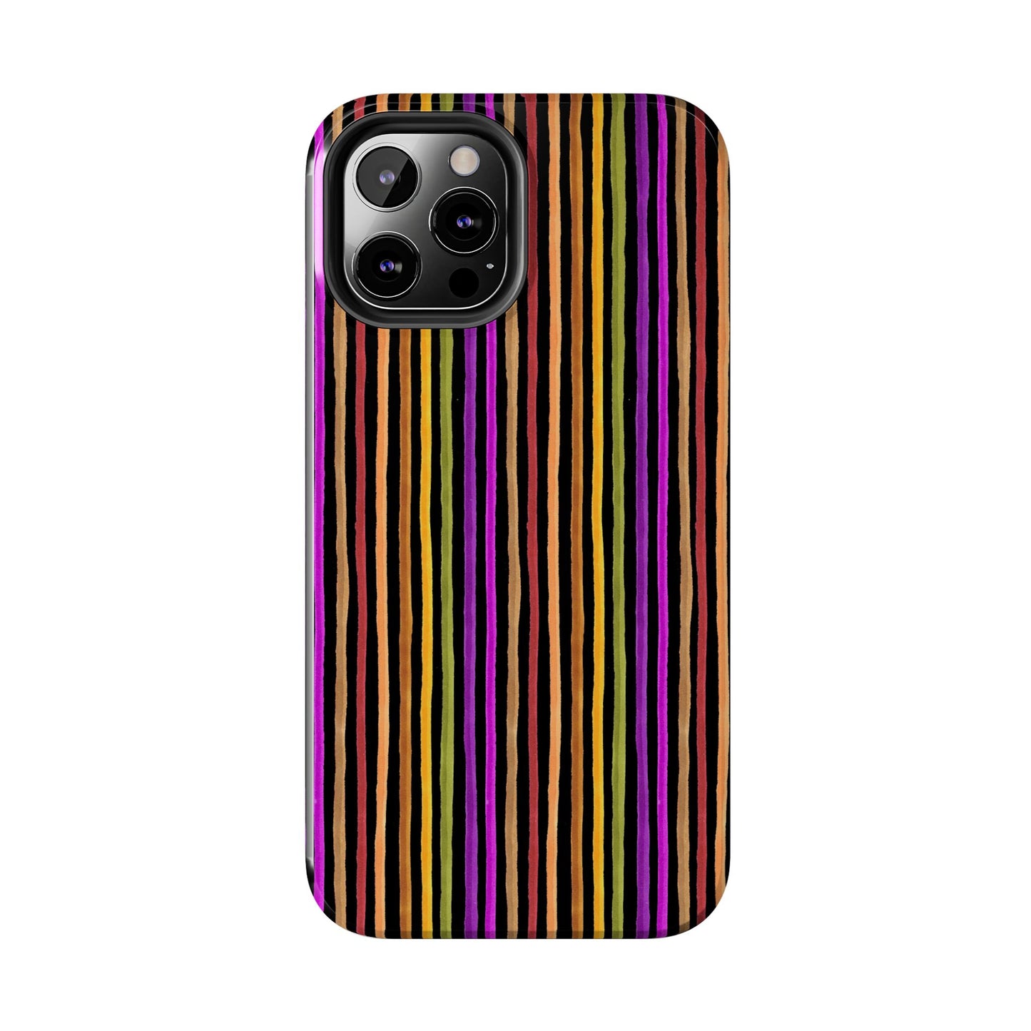 Spice Stripe Black Phone Case