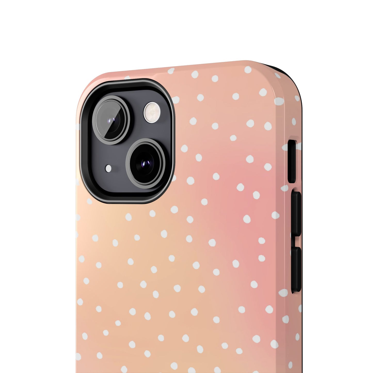 Dinky Dots Peach / White Phone Case