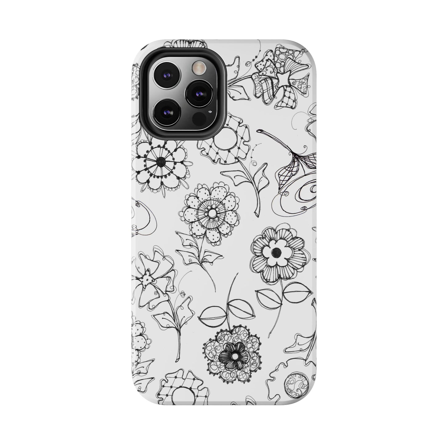 Paper Posies White Phone Case