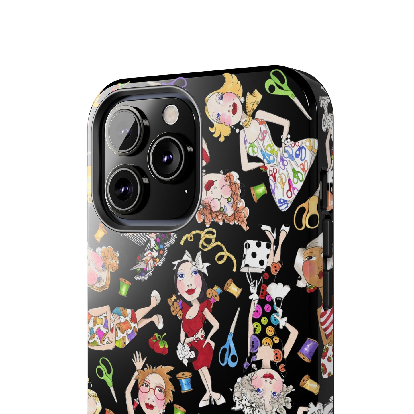 Sew Tossed Black Phone Case
