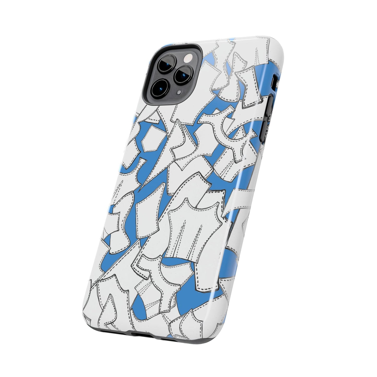 Pattern Pieces Turquoise Phone Case