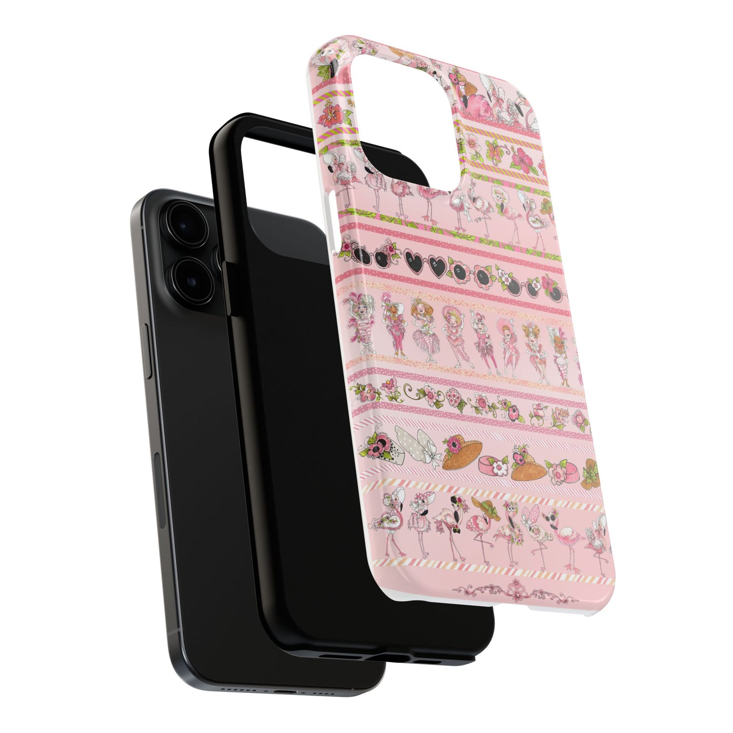 Flam Borders Pink Phone Case