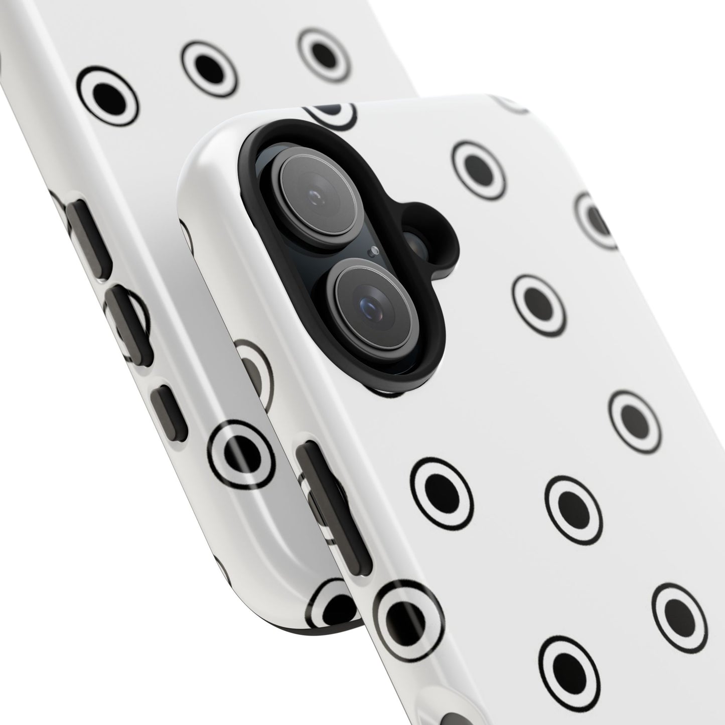 CD Dots White / Black Phone Case