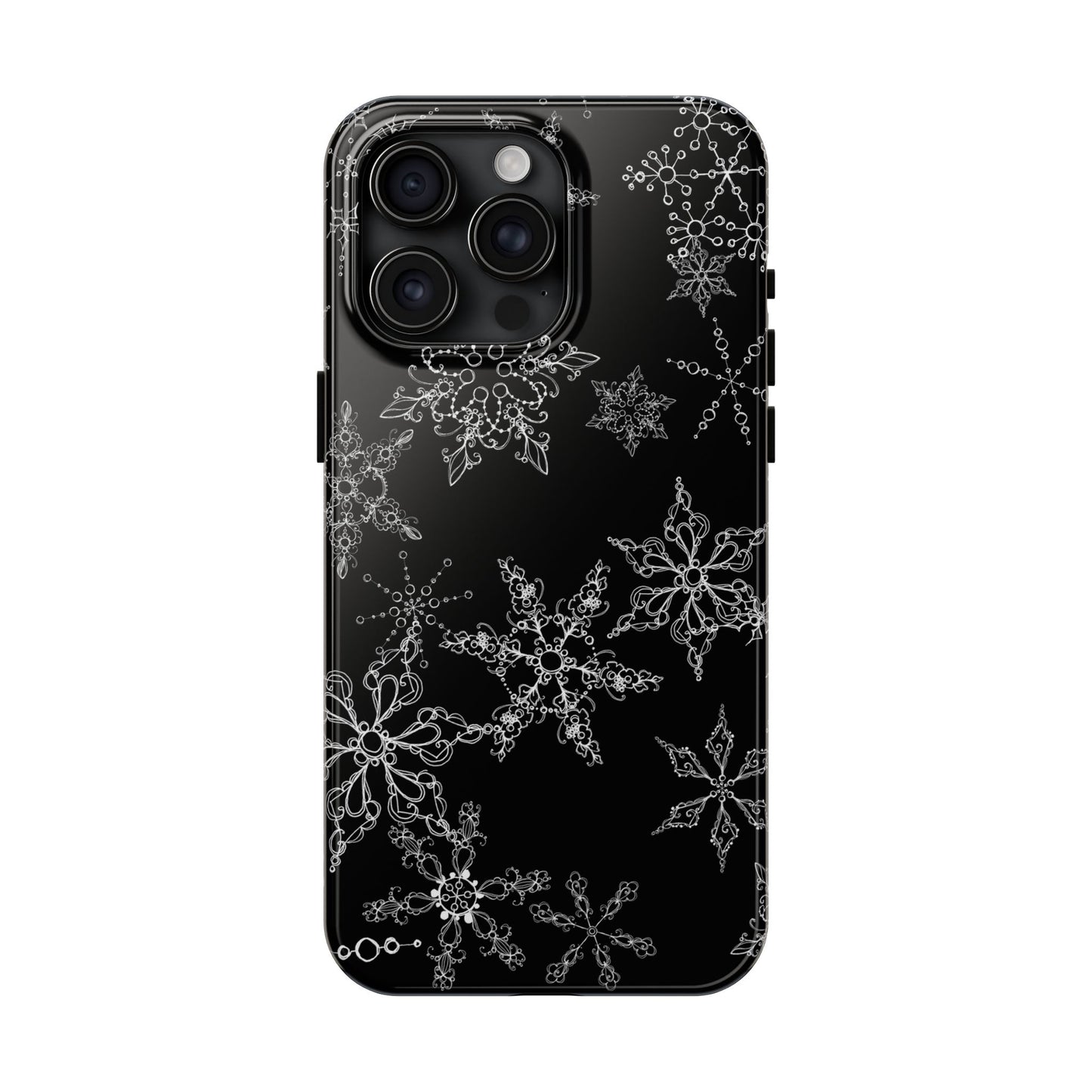 Random Flakes Black Phone Case