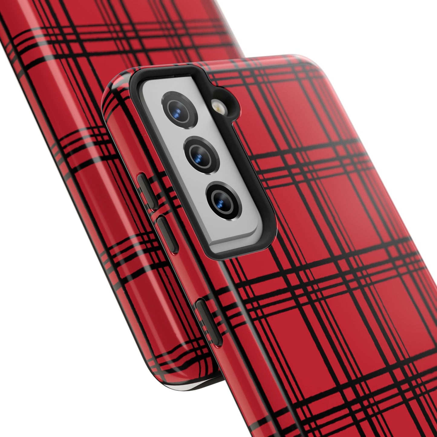 Glad Plaid Red / Black Phone Case